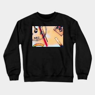 Abstract Watching Time Crewneck Sweatshirt